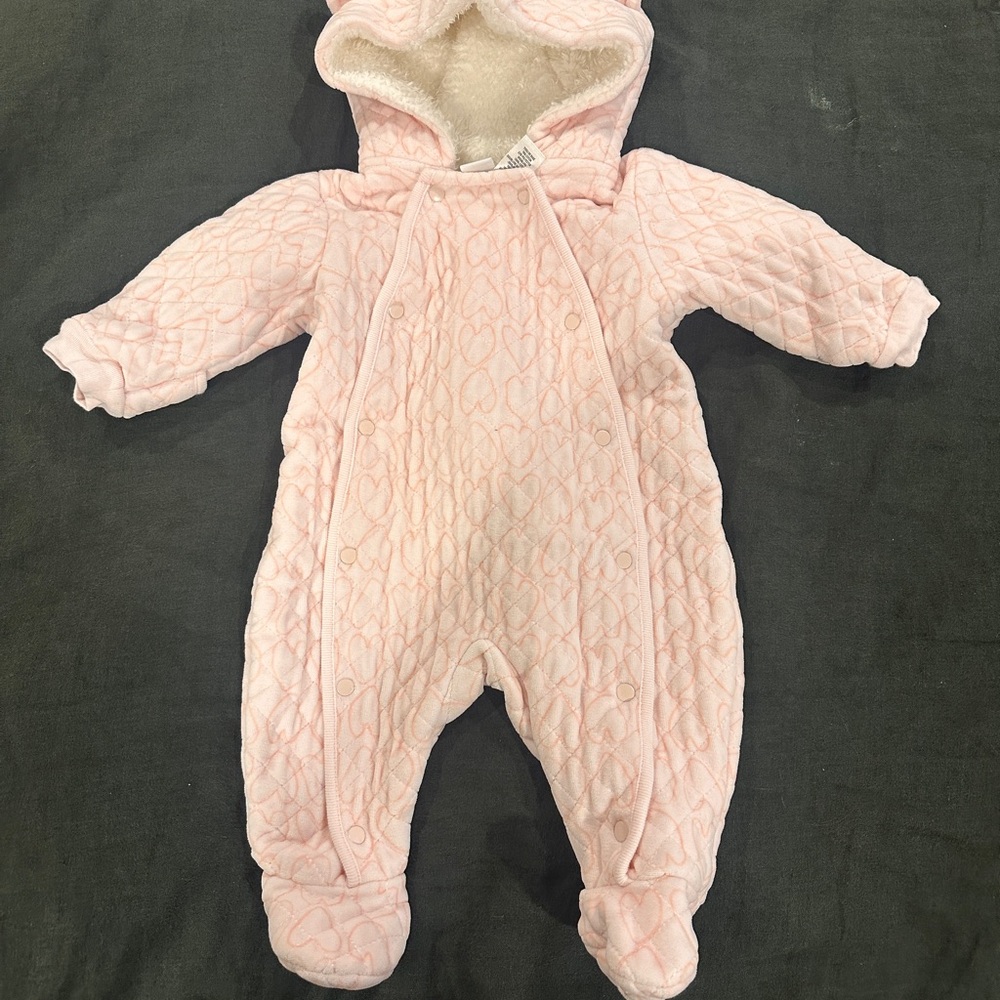 Nordstrom Pink Quilted Baby Footie